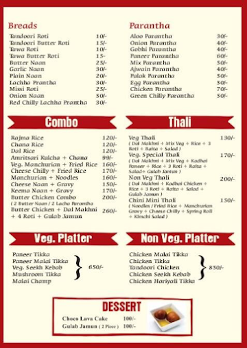 Chandigarh Kitchen menu 