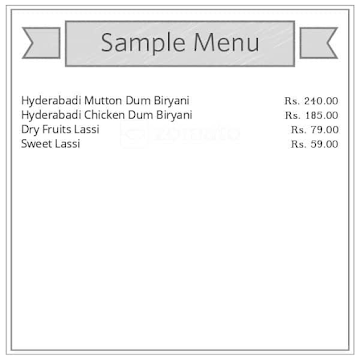 Biryani Trip - Destination Hyderabad menu 