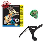 Combo Bộ Dây Đàn Guitar Acoustic Alice A206 + Capo Guitar + Pick - Hàng Chính Hãng