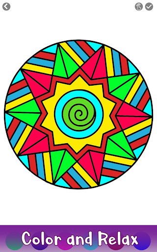 Adult Color by Number Book - Paint Mandala Pages