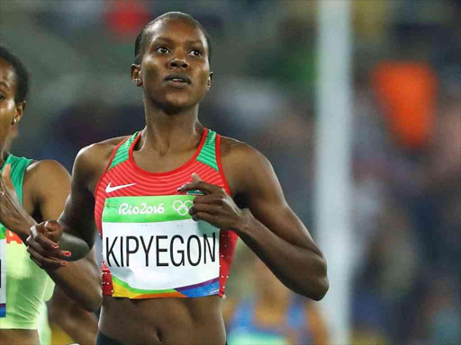 Faith Chepngetich Kipyegon during 2016 Rio Olympics