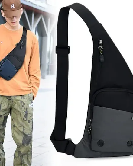 Men‘s New Trendy Casual Shoulder Bag Leisure Travel Sport... - 0