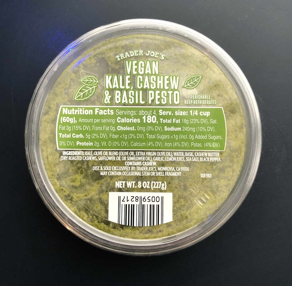 Vegan Kale, Cashew & Basil Pesto