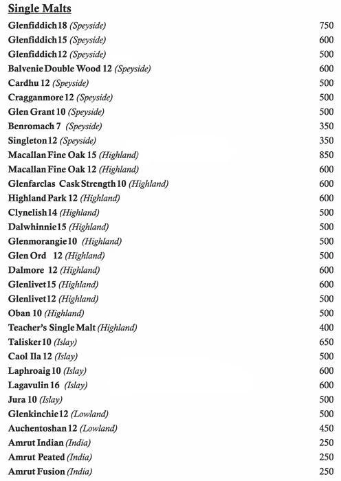 Bootlegger menu 