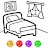 Bedroom Coloring For Kids icon