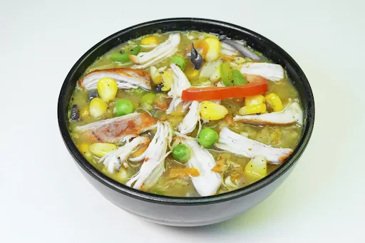 Boiled Dal With Veggies And Chicken