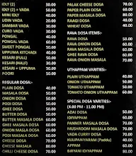 Madurai Idly Shop menu 2