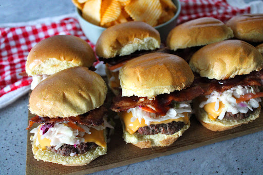 A platter of Memphis Style BBQ Sliders.