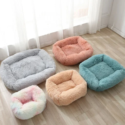 Dog Beds Plush Pet Bed Fluffy Cushion Mat Pets Small Breeds Kennel Supplies Products Medium Blanket Puppy