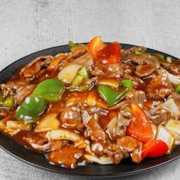 45. Fried Rice Noodles with Mala Beef