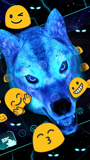Luminous Raw Wolf Keyboard Theme