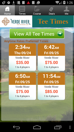 Verde River Golf Tee Times