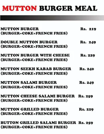 Burgers And Pizza.In menu 