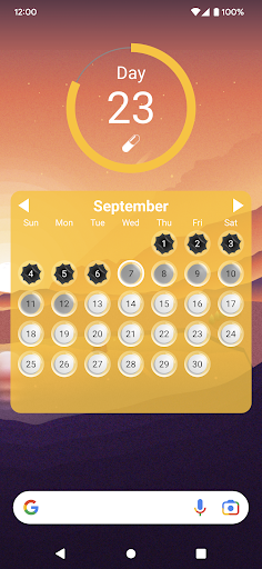 Screenshot Lady Pill Widgets