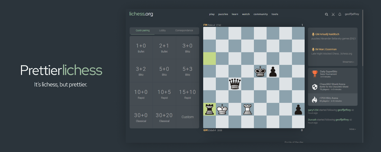 Prettier Lichess Preview image 2