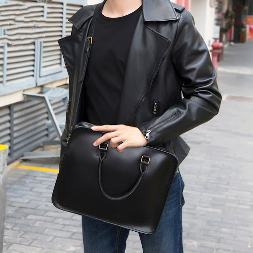 Title 10, Mens Fashion Vintage Cowhide Shoulder Crossbod...