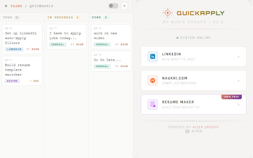 Quickapply screenshot 1