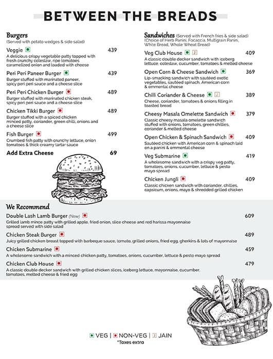 Aromas Cafe & Bistro menu 