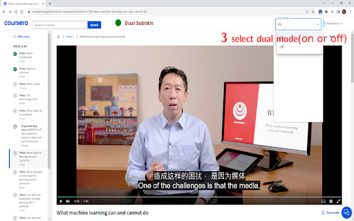 Coursera Dual Subtitle