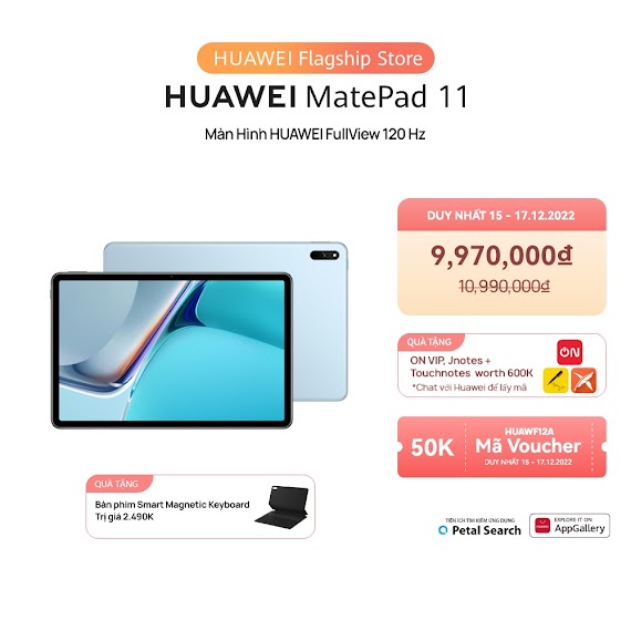 [Mã Elmall5 Giảm 5% Đơn 300K] Máy Tính Bảng Huawei Matepad 11 | Màn Hình Huawei Fullview 120 Hz