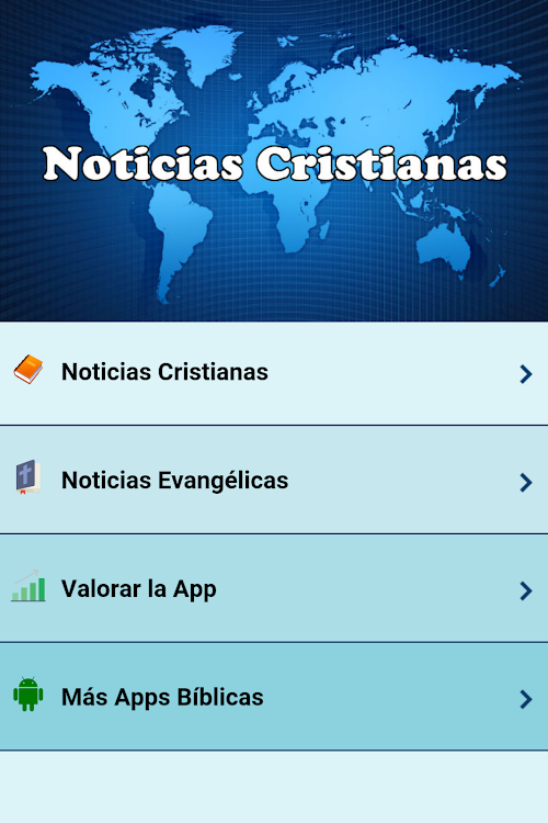 Android application Noticias Cristianas screenshort