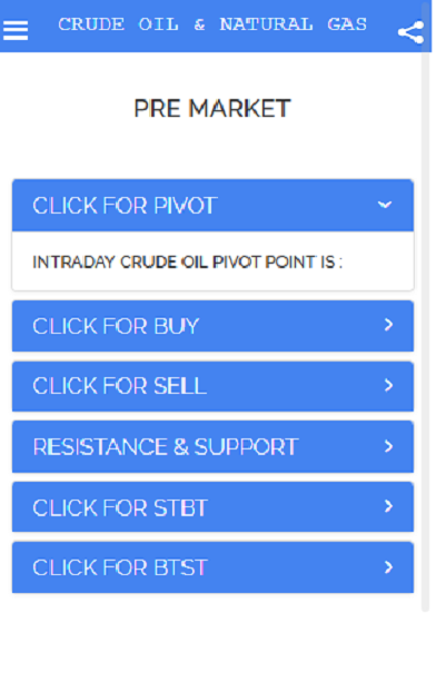 MCX CRUDE &amp; N.GAS CALCULATOR Screen 2