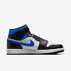 air jordan 1 mid white / black / racer blue