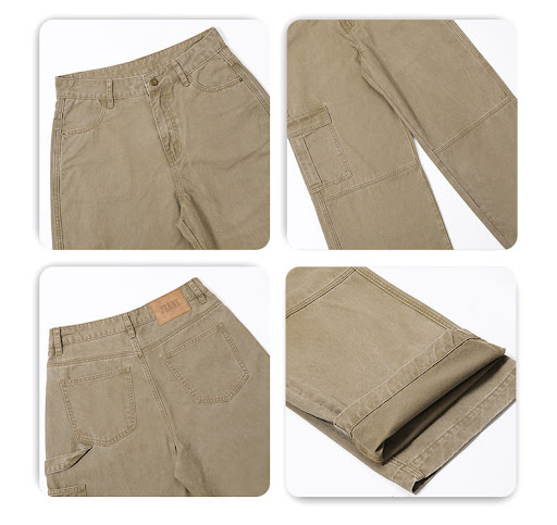 Title 2, Washed, Distressed Stitching Overalls, Loose St...