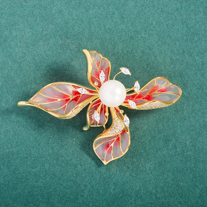 Five-petal flower vintage corsage pin brooch, a beautiful accessory to add a touch of elegance to your lapels, dresses, 
