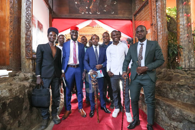 Men enjoying their conference at Carnivore, Nairobi on February 14