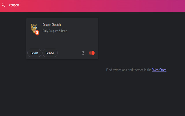 Coupon Cheetah chrome extension