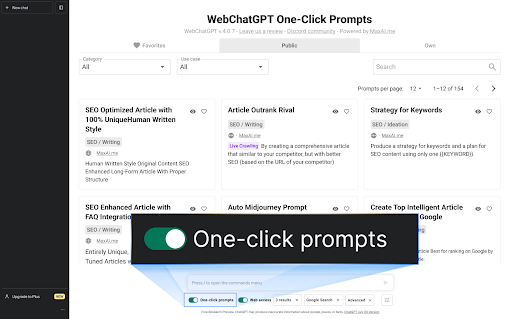 WebChatGPT: ChatGPT with internet access