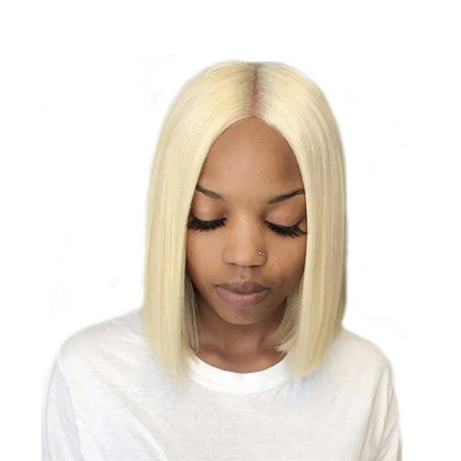 Title 1, Blonde short straight wig for a stylish and mod...