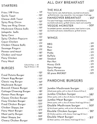 Cafe Pardone menu 1