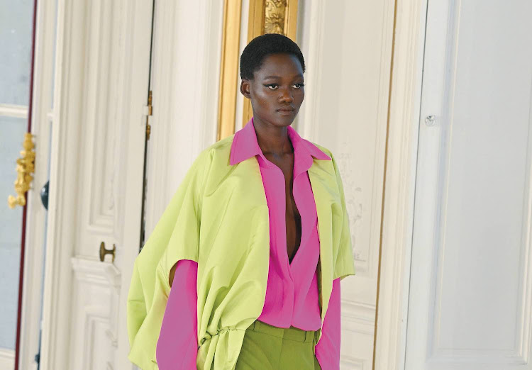 Valentino's elevated neons and acidic hues from their recent haute couture show.