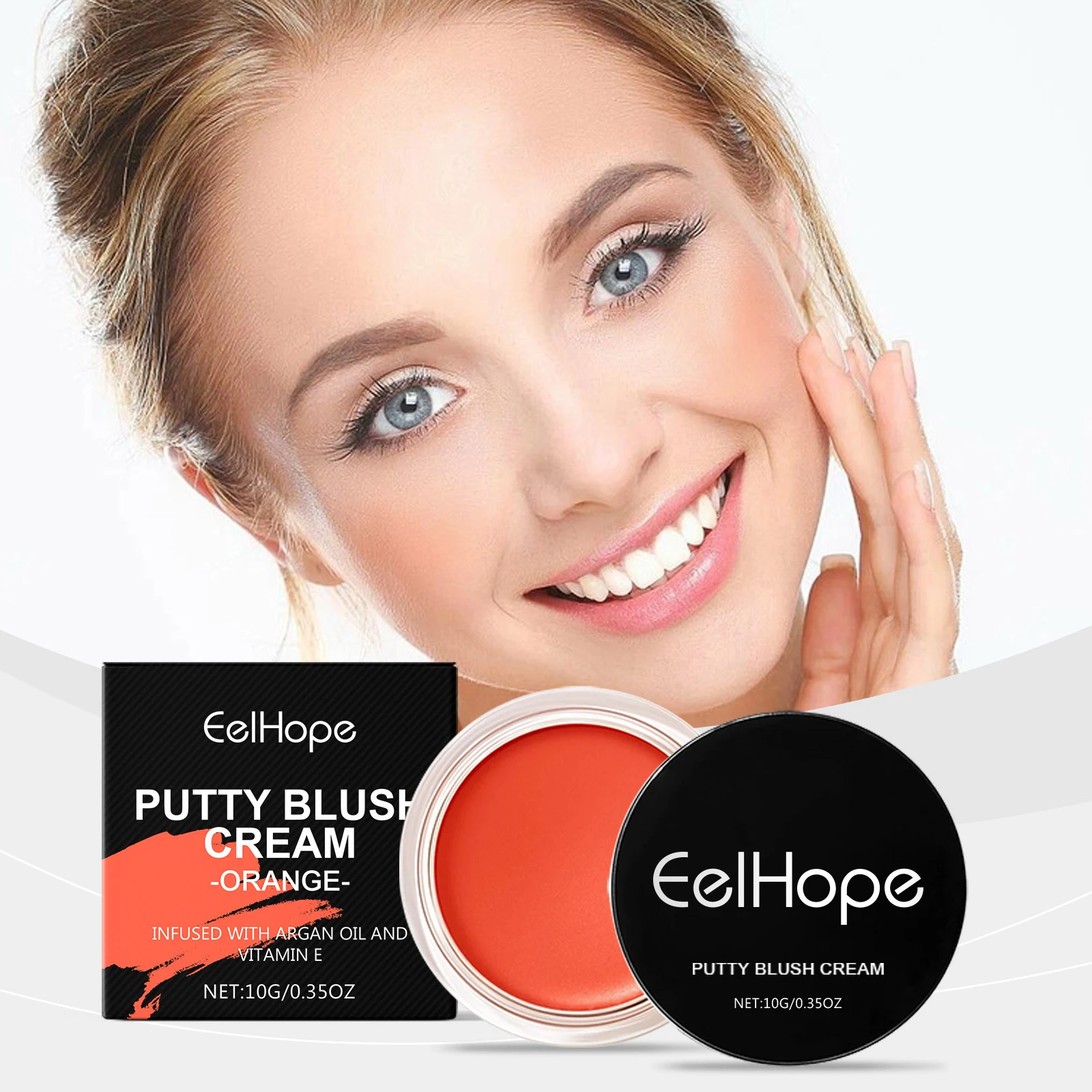 Title 9, Oranje poeder blush met subtiele kleur. Geeft e...