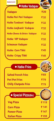 Hatke Vada menu 1