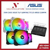 Bộ Ba Quạt Tản Nhiệt Case Asus Tuf Gaming Tf120 Argb 120Mm Kèm Hub Điều Khiển - Hàng Chính Hãng