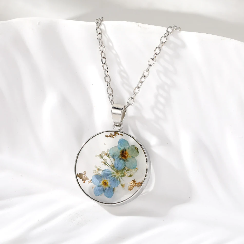 Mode Transparante Epoxy Bloemenketting en Oorbellen Set Unieke Sieraden Elegant Cadeau voor Haar Perfecte Accessoire voor elke Outfit