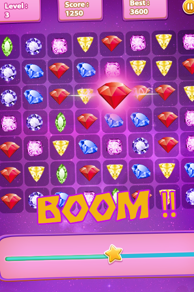 Android application Jewels Match 3 Games screenshort