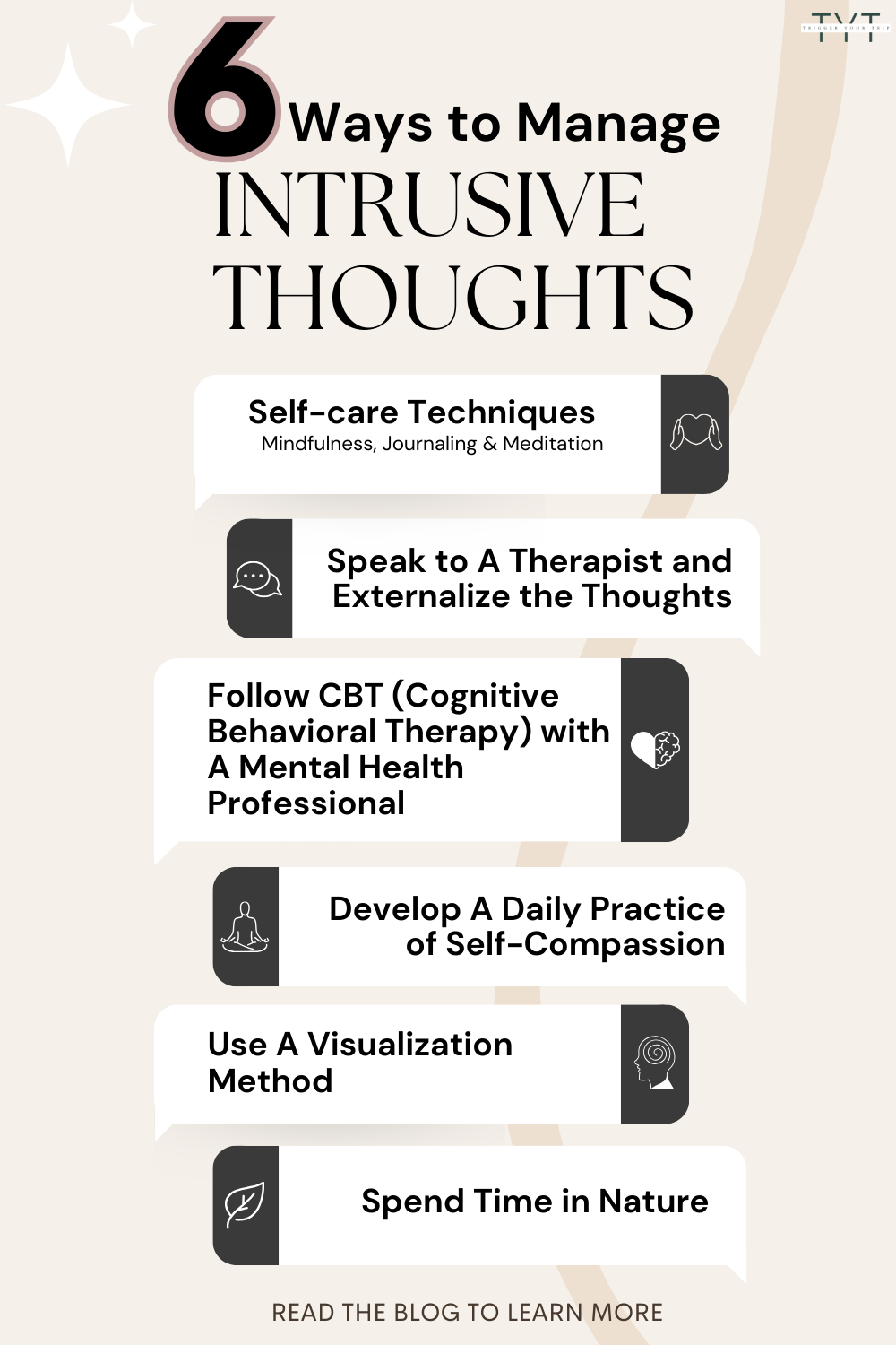 ways to manage intrusive thoughts or an intrusive thought in your daily life to improve daily functioning 