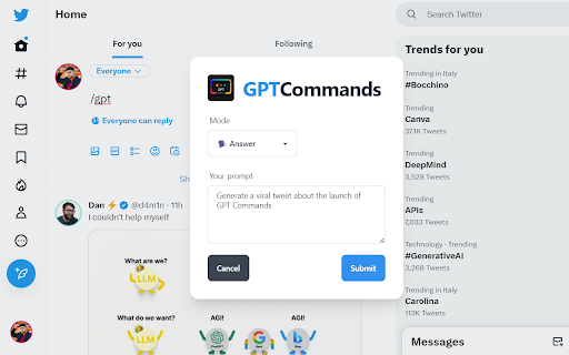 GPTCommnds - Shortcut for ChatGPT