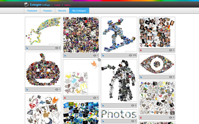 Loupe Collage chrome extension