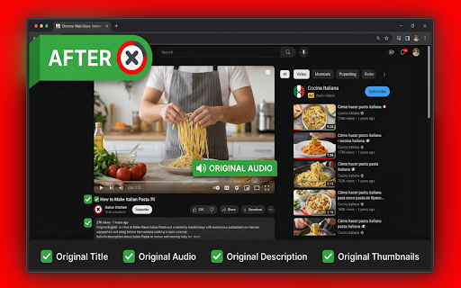 YouTube Anti Translate - (YouTube No Translation) screenshot 3