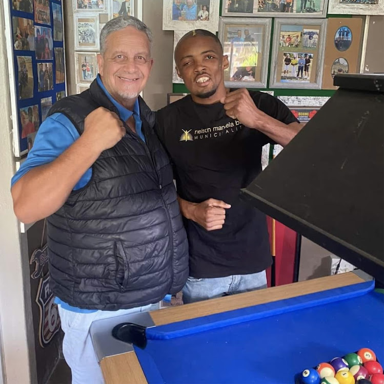 Former SA featherweight Champ Khanyile Bulana after an operation to remove blood clot from the brain.