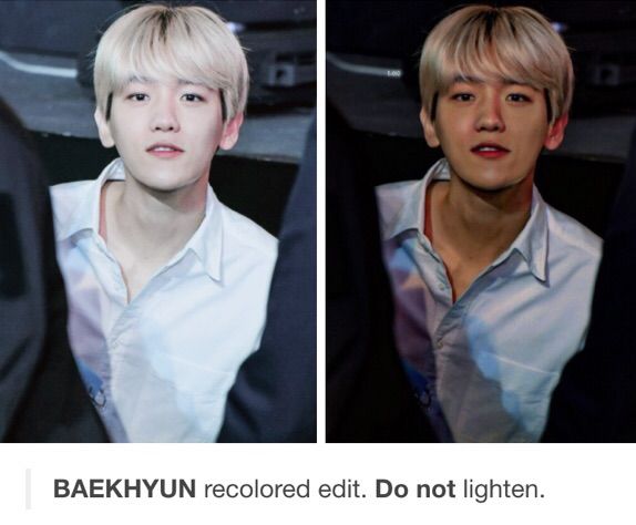 Whitewashing Baekhyun EXO