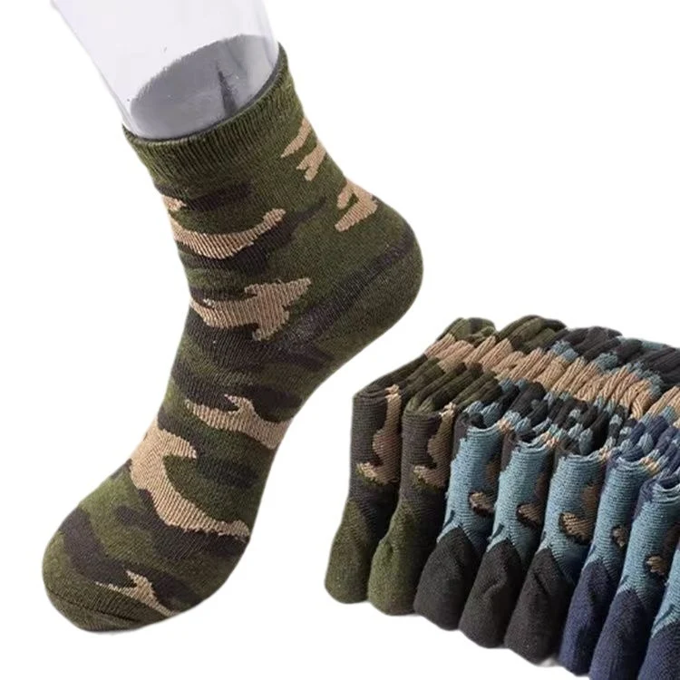 Calcetines Tubo Poliéster Algodón Entrenamiento Militar Duraderos y Cómodos para Actividades Tácticas y Deportivas