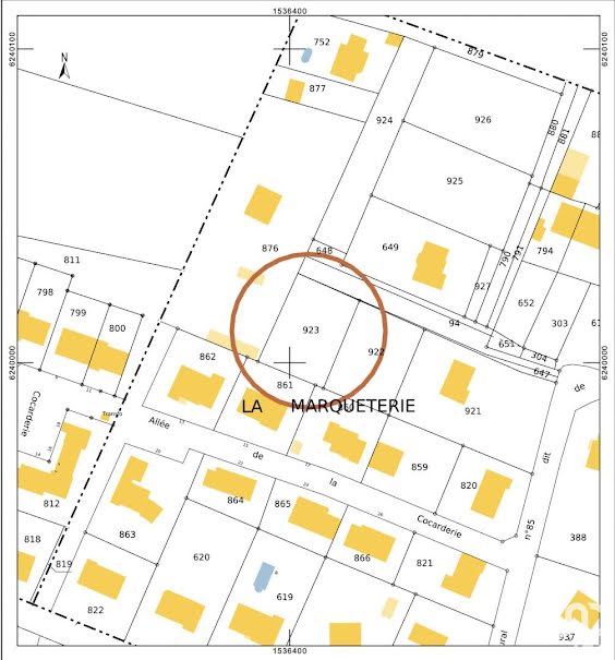 Vente terrain  686 m² à Azay-sur-Cher (37270), 99 000 €