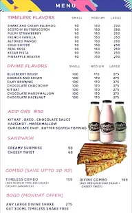 Shakes And Cream menu 1