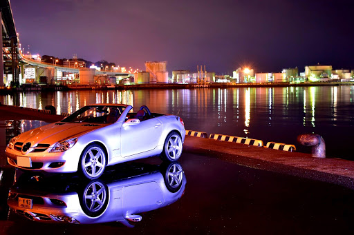 Slk R171のオープンカー 福岡 埠頭 夜景 水たまりに関するカスタム メンテナンスの投稿画像 車のカスタム情報はcartune